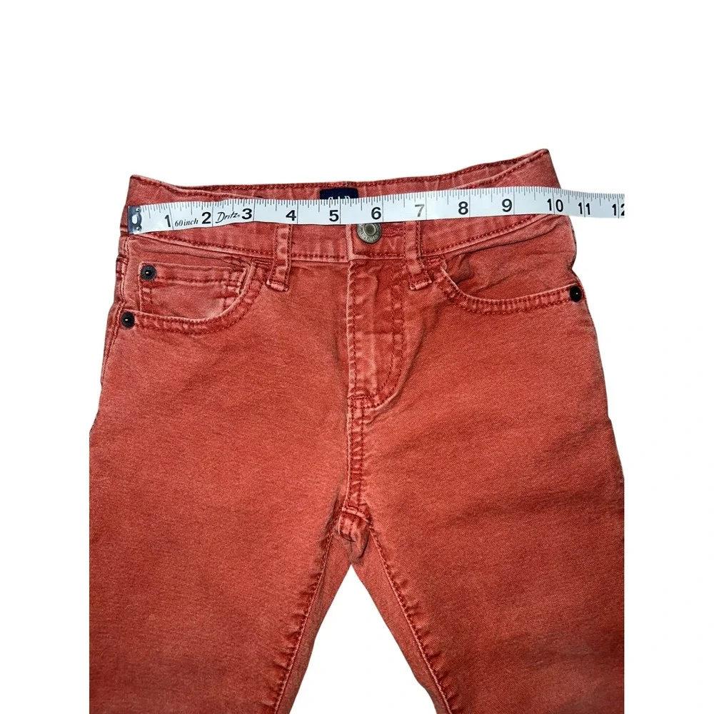 Gap Kids Boys Regular Stretch Slim Denim Jeans Terracotta Red Size 6